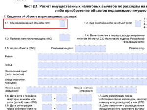 Номер объекта 051 в 3 ндфл
