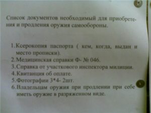 Документы для продления разрешения на охотничье нарезного оружие в 2020 году