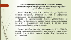 Постановка на учет на ранних сроках беременности
