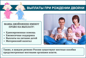 Выплаты при рождении двойни 2020 год вторые роды