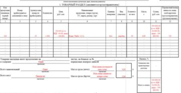 Оформление транспортной накладной в 2020 году пример