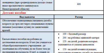 Региональные выплаты при рождении ребенка в нижегородской области 2020 Региональные выплаты при рождении ребенка в нижегородской области 2020